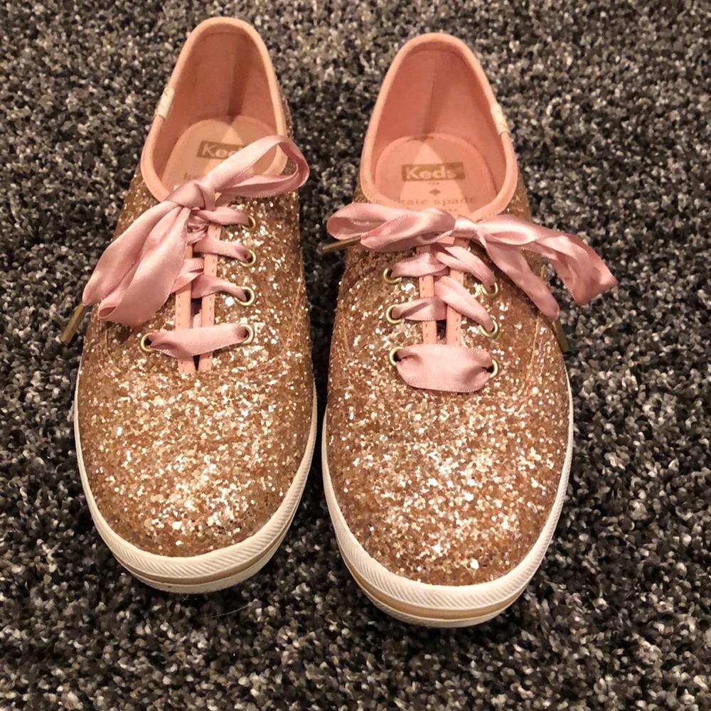 Keds/Kate Spade Rose Gold Glitter Sneakers